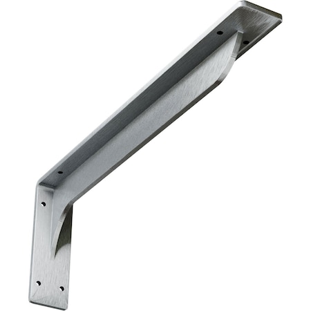 Ekena Millwork Embrey Steel Bracket, Unfinished 2"W x 18"D x 6 1/2"H BKTM02X18X06EBCRS